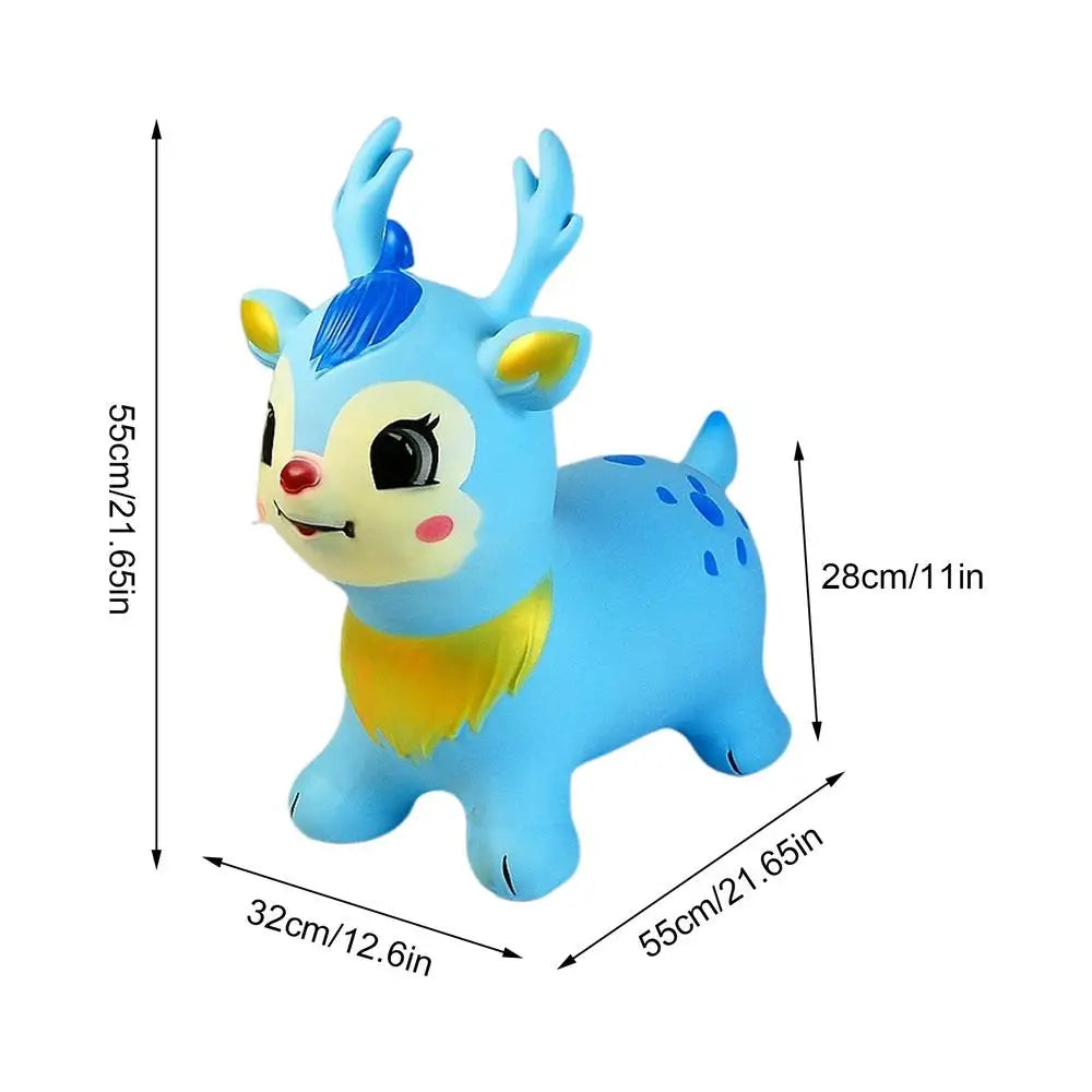 Animal Hopper Inflatable Ride On Horse Bouncer Kids Jumping Hopping Animal Toys For Outdoor Home Preschool Classroom Playroom