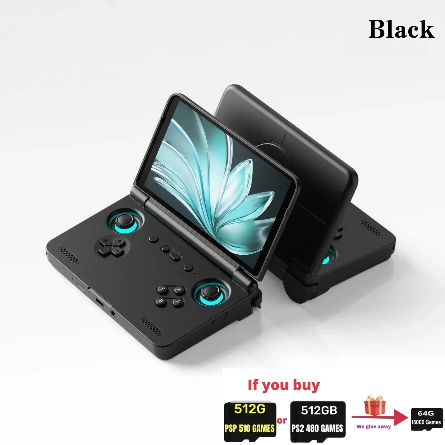 Retroid Pocket Flip 2 Retro Handheld Game Console Video Game Console 5.5Inch AMOLED Touch Screen SD865 8G+128G Android13 PSP PS2