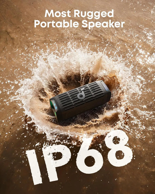 Soundcore Boom 3i by Anker, Compact Outdoor Speaker, IP68 Waterproof, Floating Playback, Saltwater-Resistant, BassUp 2.0