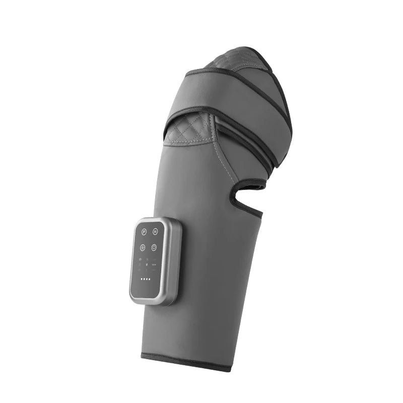 Wireless Knee and Calf Massager Heated Air Pressure 360° Wrap Portable Warm Therapy for Cold Legs and Joints Adjustable Hot Comp