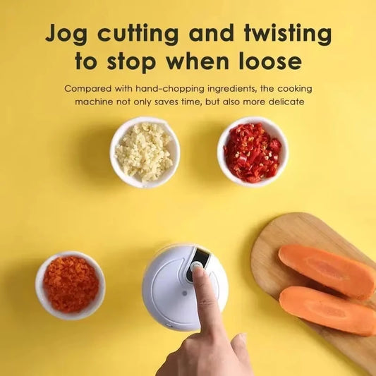 Garlic puree machine, electric garlic chopper, 250mL vegetable chili meat ginger grinder, durable kitchen charging mixer