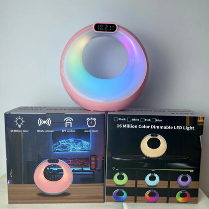 Factory Price Wireless Speaker Hands Free LED RGB Alarm Color Bass Speaker Lamp Portable Stereo MP3 Music Player