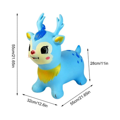 Animal Hopper Inflatable Ride On Horse Bouncer Kids Jumping Hopping Animal Toys For Outdoor Home Preschool Classroom Playroom