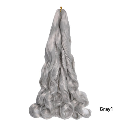French Curls Braiding Hair Extensions Synthetic Hair Loose Wave Spiral Curl Braids High Temperature Ombre Pre Stretched Hair