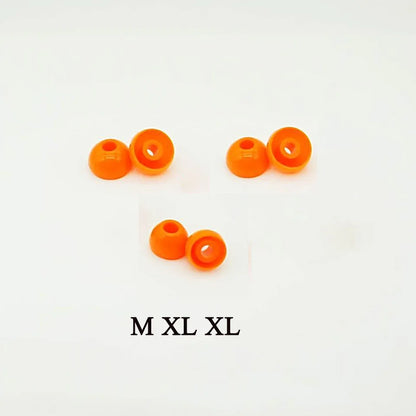 Penon Liqueur O Orange 4.5mm S/M/L/XL Silicone Eartips for HiFi Audiophile 4.0-6.5mm Nozzle Wired In-ear Earphone IEMs (3 Pairs)
