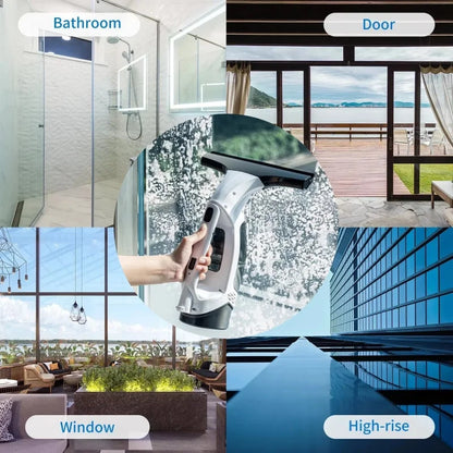 Home Cleaning Electric Window Cleaner Glass Window Cleaning Tool Car Glass Wiper Rechargeable Home Cleaning Tool with Handle