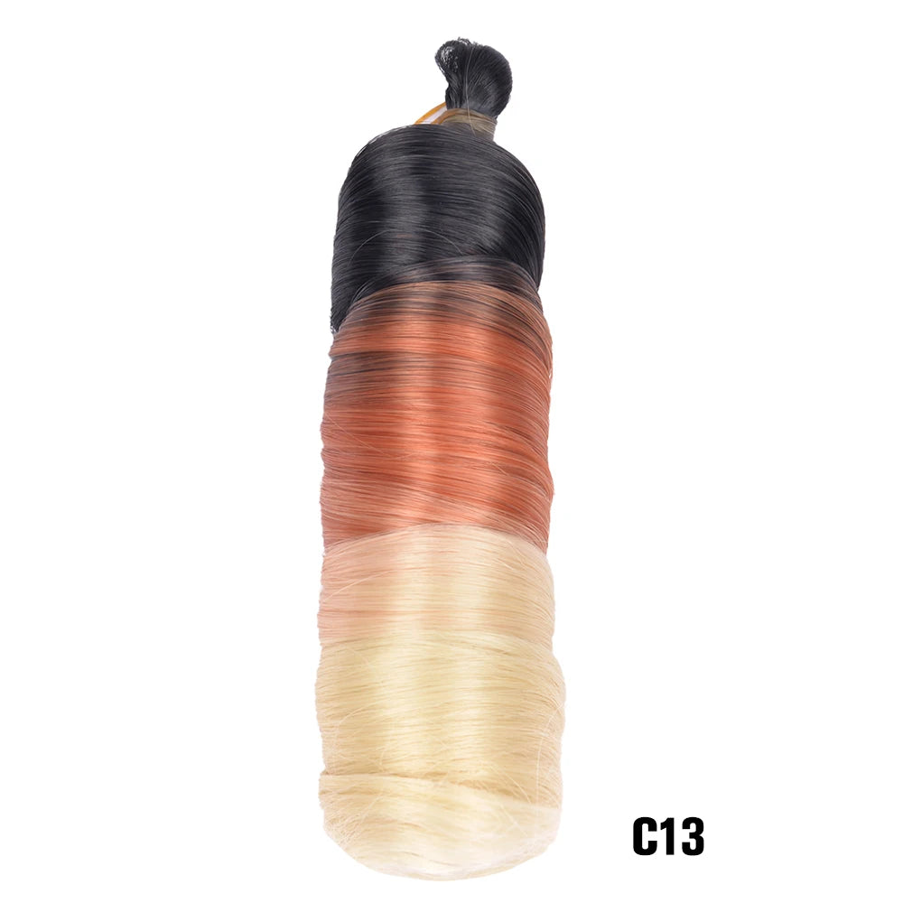 French Curls Braiding Hair Extensions Synthetic Hair Loose Wave Spiral Curl Braids High Temperature Ombre Pre Stretched Hair