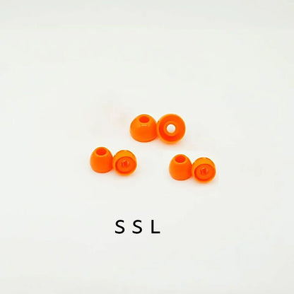 Penon Liqueur O Orange 4.5mm S/M/L/XL Silicone Eartips for HiFi Audiophile 4.0-6.5mm Nozzle Wired In-ear Earphone IEMs (3 Pairs)