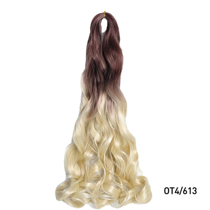 French Curls Braiding Hair Extensions Synthetic Hair Loose Wave Spiral Curl Braids High Temperature Ombre Pre Stretched Hair