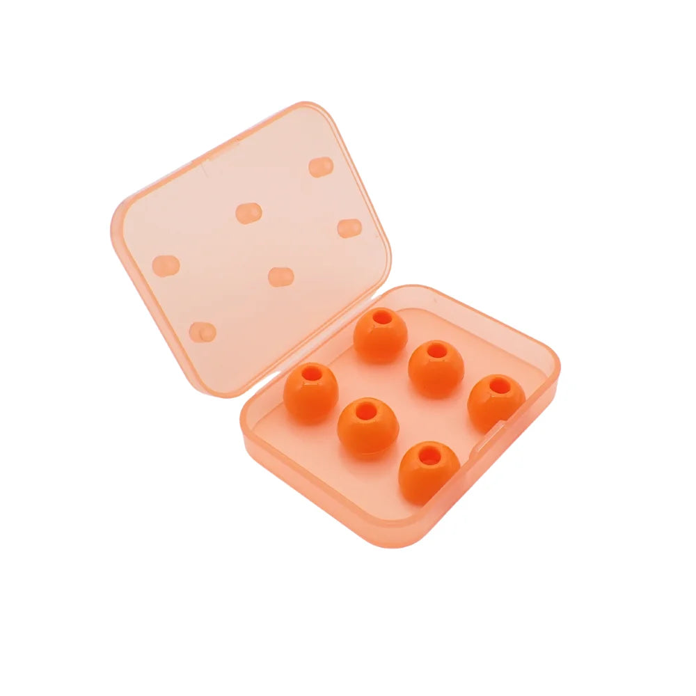 Penon Liqueur O Orange 4.5mm S/M/L/XL Silicone Eartips for HiFi Audiophile 4.0-6.5mm Nozzle Wired In-ear Earphone IEMs (3 Pairs)