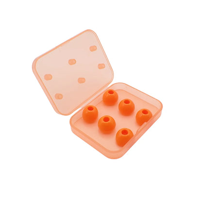 Penon Liqueur O Orange 4.5mm S/M/L/XL Silicone Eartips for HiFi Audiophile 4.0-6.5mm Nozzle Wired In-ear Earphone IEMs (3 Pairs)