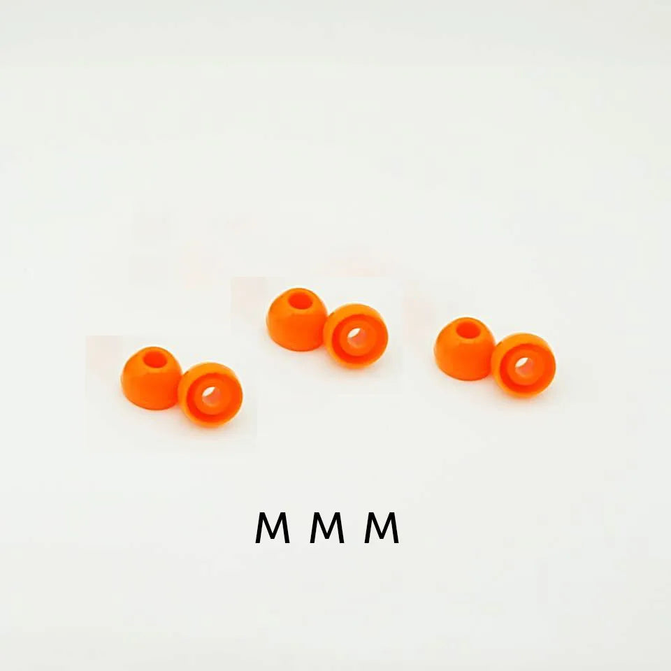 Penon Liqueur O Orange 4.5mm S/M/L/XL Silicone Eartips for HiFi Audiophile 4.0-6.5mm Nozzle Wired In-ear Earphone IEMs (3 Pairs)