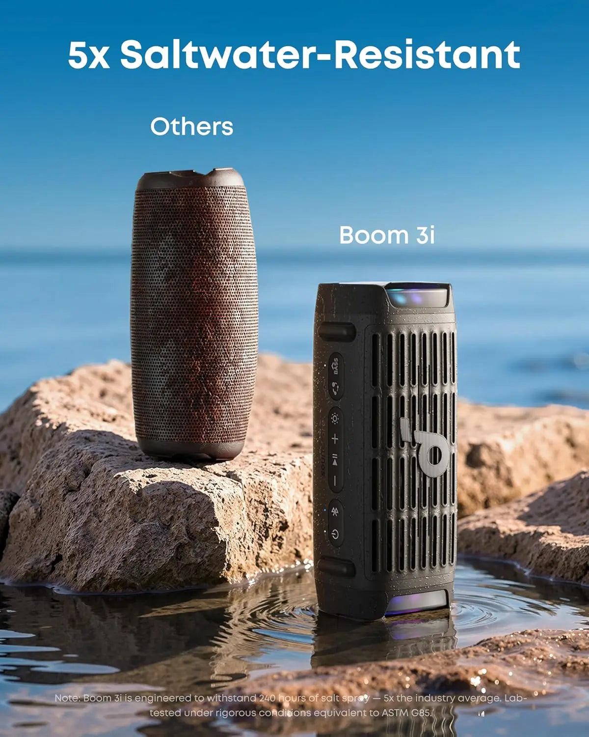 Soundcore Boom 3i by Anker, Compact Outdoor Speaker, IP68 Waterproof, Floating Playback, Saltwater-Resistant, BassUp 2.0