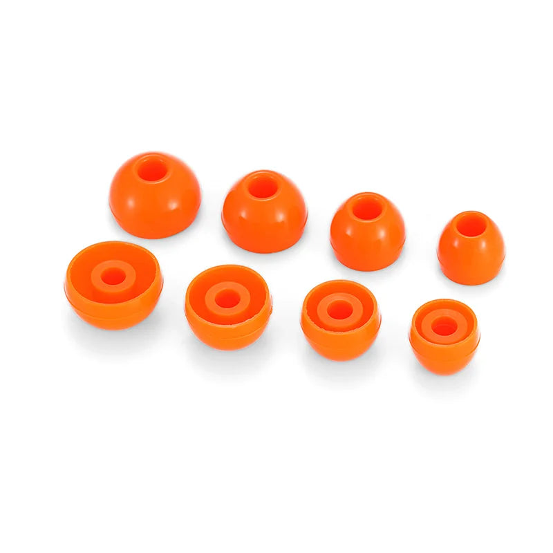 Penon Liqueur O Orange 4.5mm S/M/L/XL Silicone Eartips for HiFi Audiophile 4.0-6.5mm Nozzle Wired In-ear Earphone IEMs (3 Pairs)