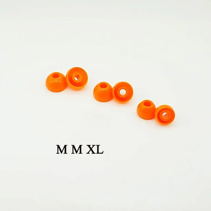Penon Liqueur O Orange 4.5mm S/M/L/XL Silicone Eartips for HiFi Audiophile 4.0-6.5mm Nozzle Wired In-ear Earphone IEMs (3 Pairs)