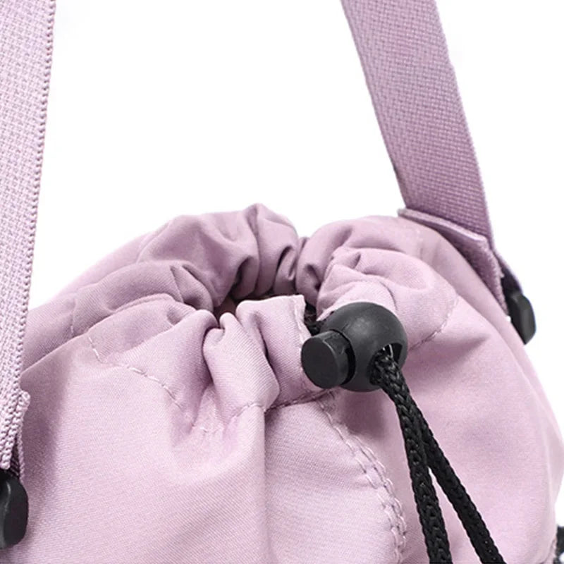 Portable Water Bottle Bag with Adjustable Strap Thermal Mugs Insulated Protective Cover Phone Pocket Outdoor Sports Travel Bag