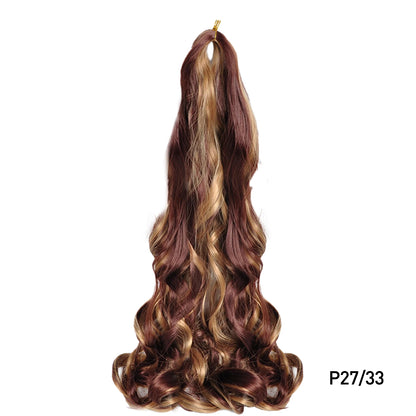 French Curls Braiding Hair Extensions Synthetic Hair Loose Wave Spiral Curl Braids High Temperature Ombre Pre Stretched Hair