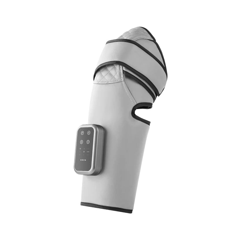 Wireless Knee and Calf Massager Heated Air Pressure 360° Wrap Portable Warm Therapy for Cold Legs and Joints Adjustable Hot Comp