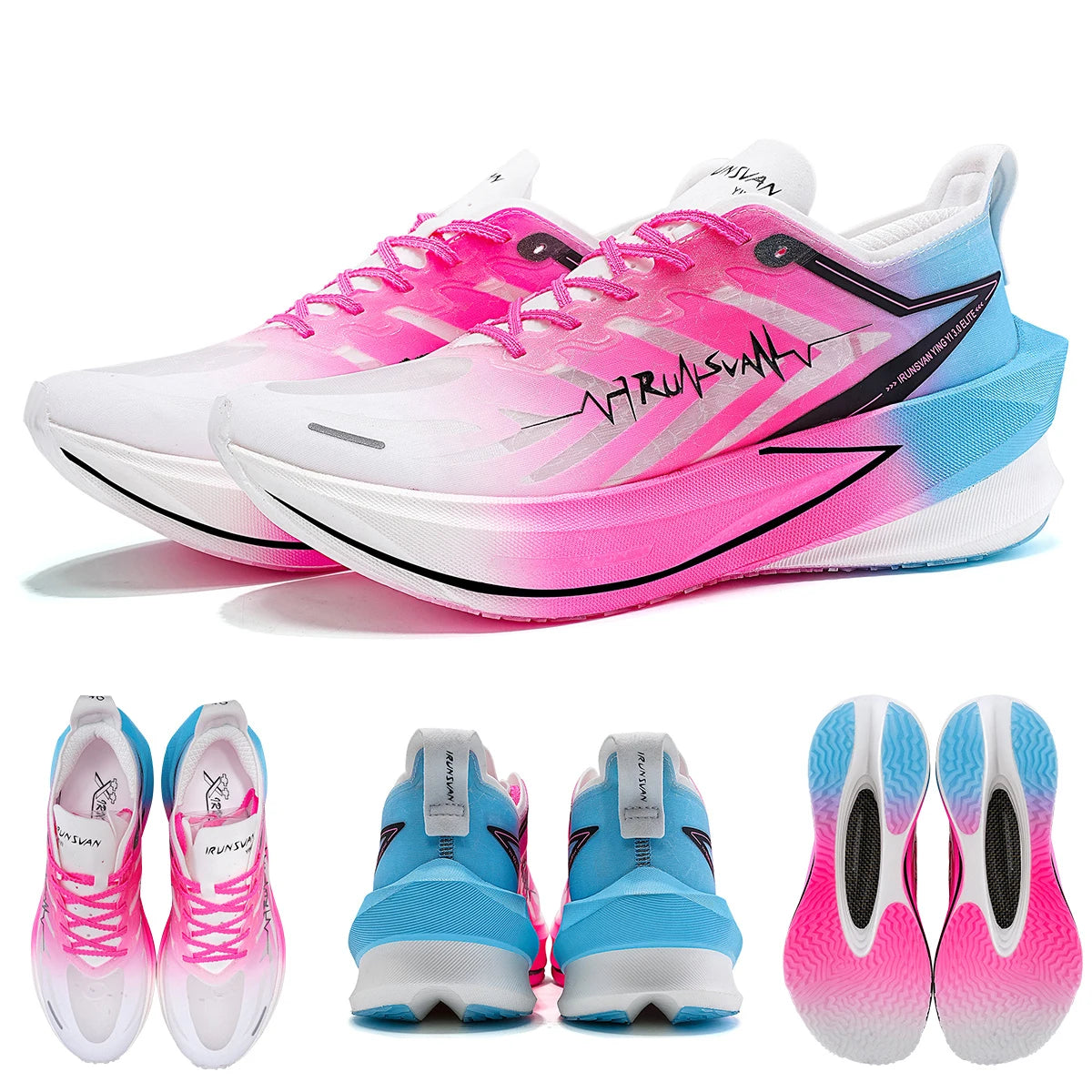 IRUNSVAN T800 Carbon Plate Sports Shoes Professional Marathon Racing Running Shoes for Man Cushioning Trainers Outdoor Athletic