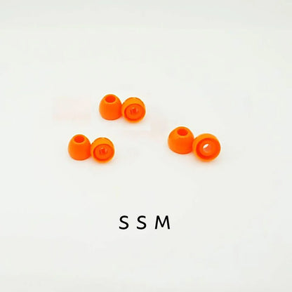 Penon Liqueur O Orange 4.5mm S/M/L/XL Silicone Eartips for HiFi Audiophile 4.0-6.5mm Nozzle Wired In-ear Earphone IEMs (3 Pairs)