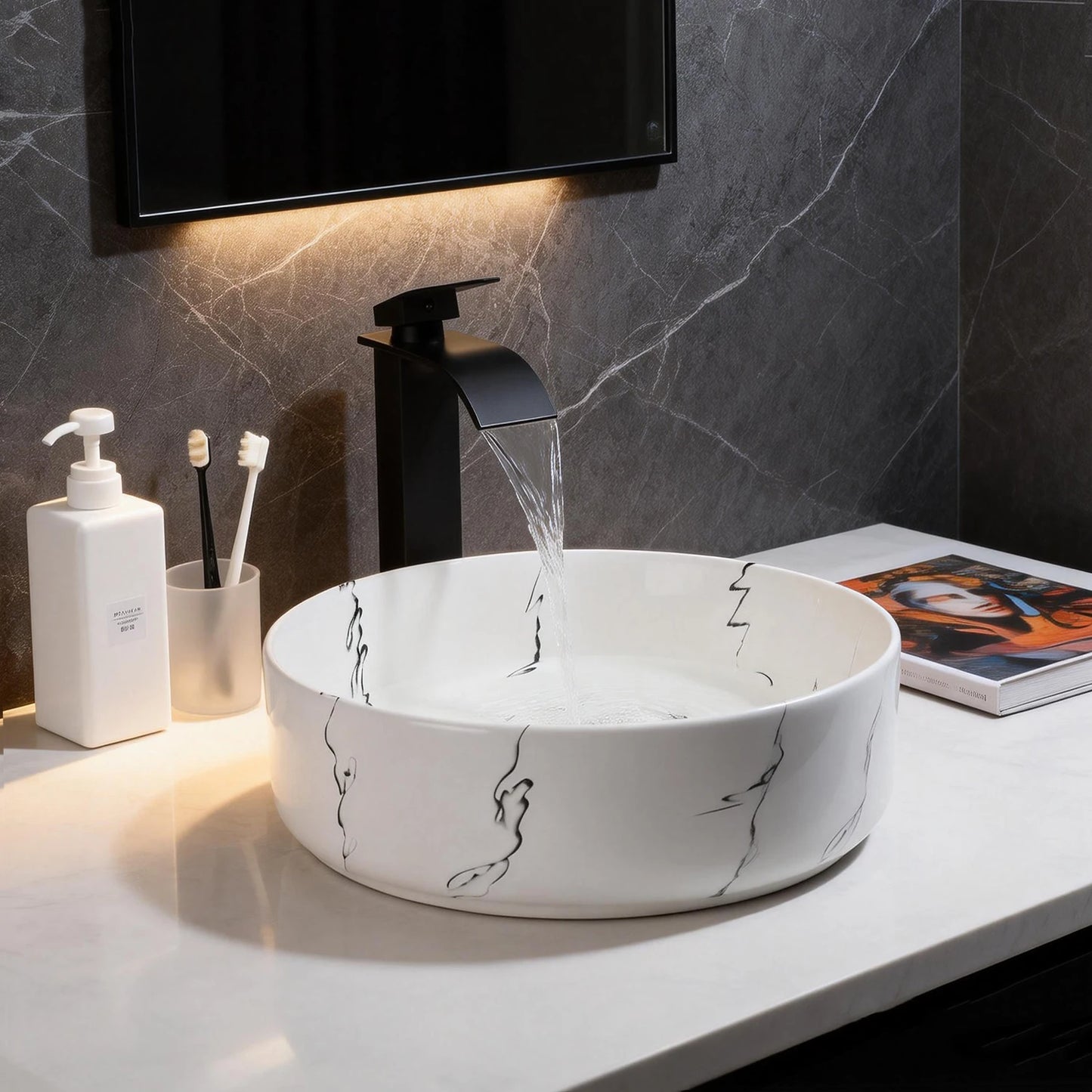 Torayvino Bathroom vanety for Ceramic basin marble Basin Set vessel Sink toilet sink vintage washbasins shampoo bowl Mixer tap