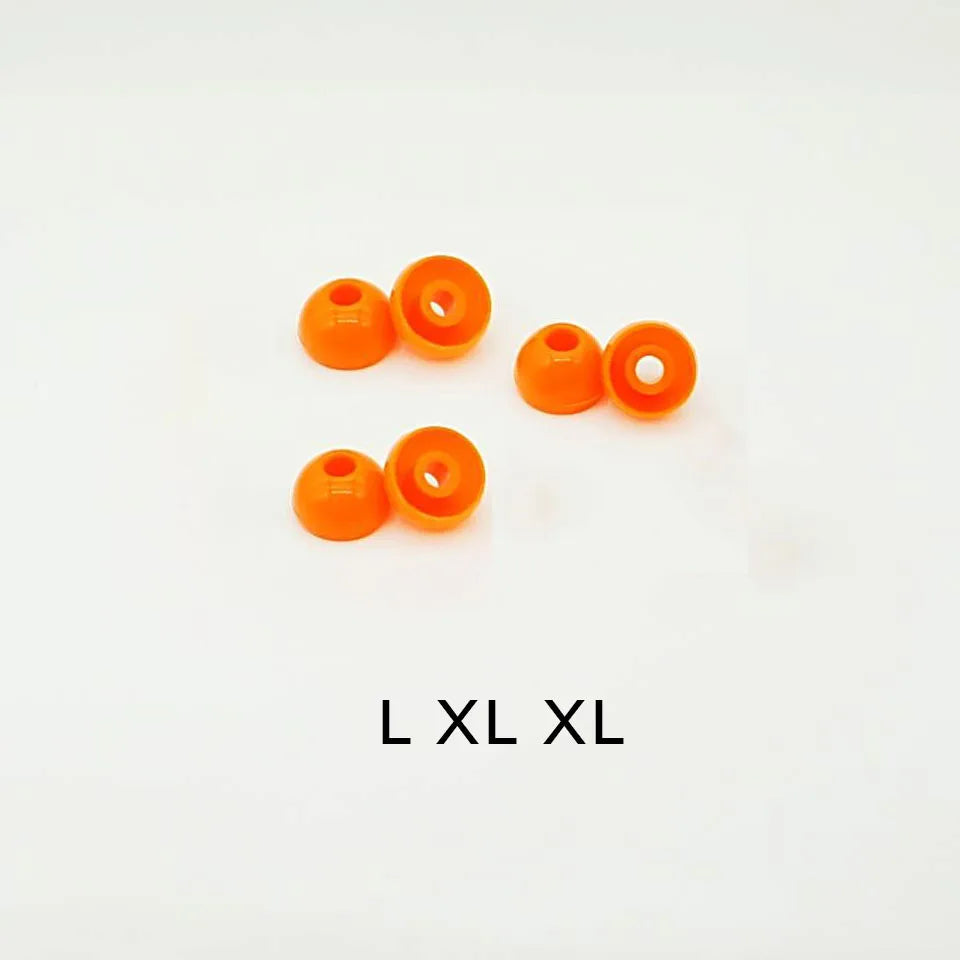 Penon Liqueur O Orange 4.5mm S/M/L/XL Silicone Eartips for HiFi Audiophile 4.0-6.5mm Nozzle Wired In-ear Earphone IEMs (3 Pairs)