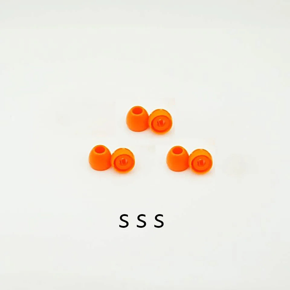 Penon Liqueur O Orange 4.5mm S/M/L/XL Silicone Eartips for HiFi Audiophile 4.0-6.5mm Nozzle Wired In-ear Earphone IEMs (3 Pairs)