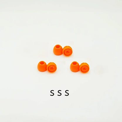 Penon Liqueur O Orange 4.5mm S/M/L/XL Silicone Eartips for HiFi Audiophile 4.0-6.5mm Nozzle Wired In-ear Earphone IEMs (3 Pairs)