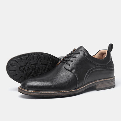 Size 40-46 Men's Casual Leather Shoes Comfortable Fashion Brand Derby Shoes