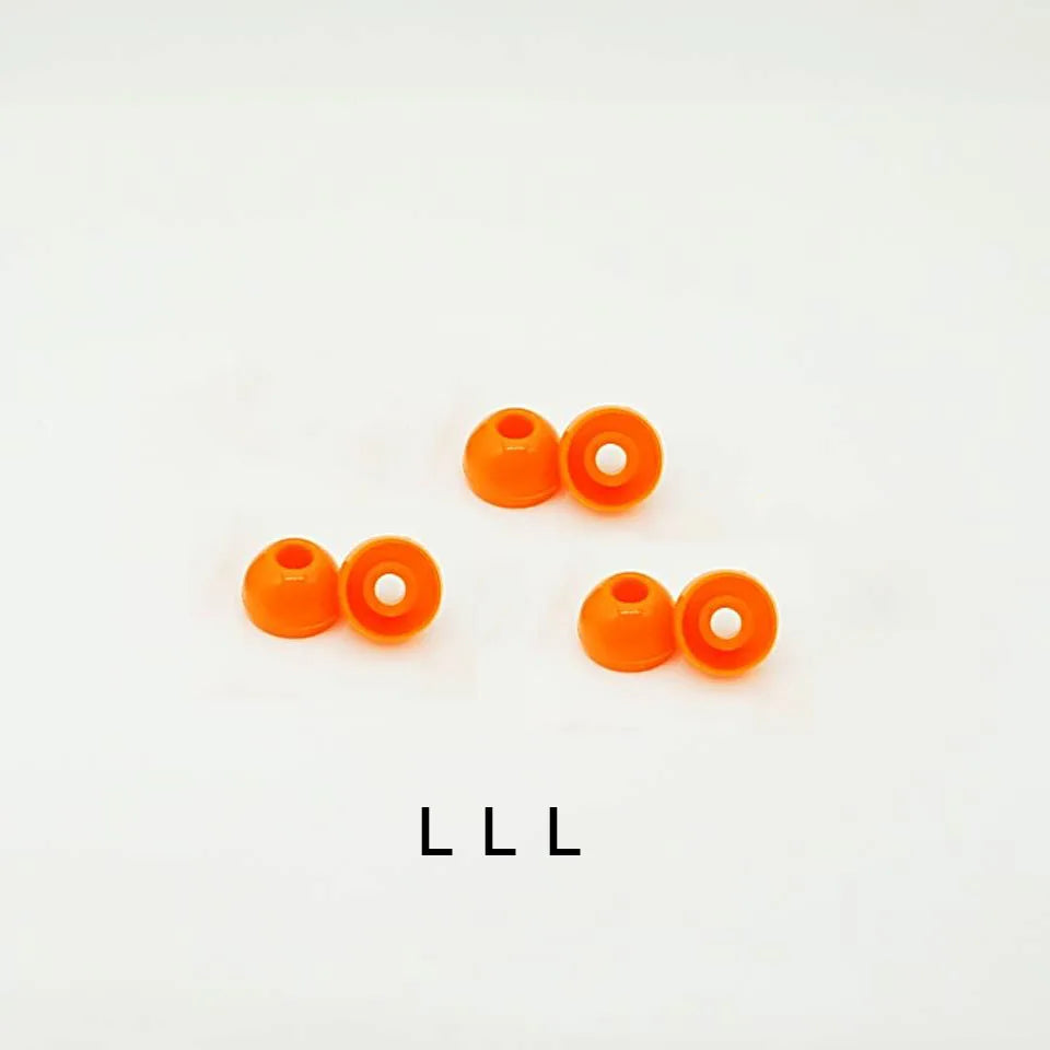 Penon Liqueur O Orange 4.5mm S/M/L/XL Silicone Eartips for HiFi Audiophile 4.0-6.5mm Nozzle Wired In-ear Earphone IEMs (3 Pairs)