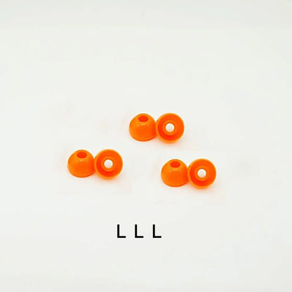 Penon Liqueur O Orange 4.5mm S/M/L/XL Silicone Eartips for HiFi Audiophile 4.0-6.5mm Nozzle Wired In-ear Earphone IEMs (3 Pairs)