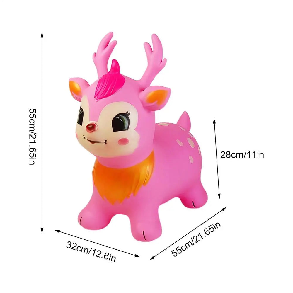 Animal Hopper Inflatable Ride On Horse Bouncer Kids Jumping Hopping Animal Toys For Outdoor Home Preschool Classroom Playroom