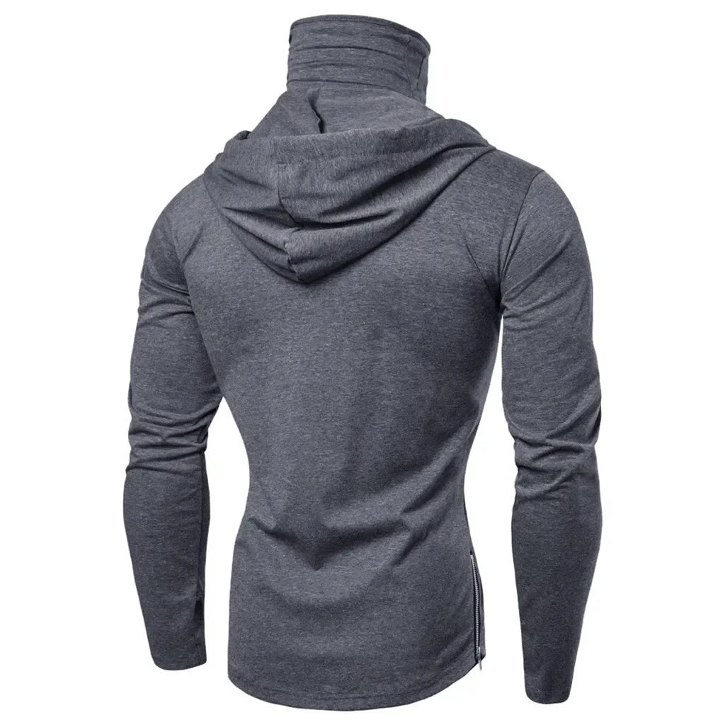 Ninja Mask Long Sleeved Hoodie Men Autumn Streetwear Large Open-forked Hip Hop Mens Sweatshirts Tops Gym Hooded Sudaderas Hombre