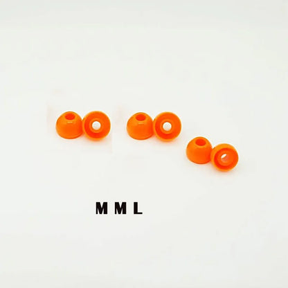 Penon Liqueur O Orange 4.5mm S/M/L/XL Silicone Eartips for HiFi Audiophile 4.0-6.5mm Nozzle Wired In-ear Earphone IEMs (3 Pairs)