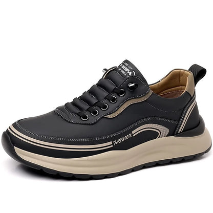 Mens Leather Casual Shoes Slip On Comfortable Breathable Lightweight Non Slip Waterproof Loafers for Wholesale
