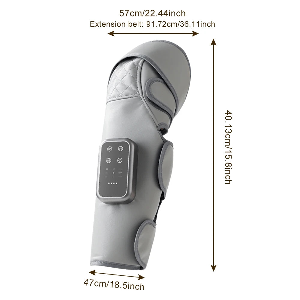 1PC Cordless Leg Massager with Air Compression & Heat 3 Air Pressure Smart Constant Warm Compress Calf Knee Arm Full 360° Wrap