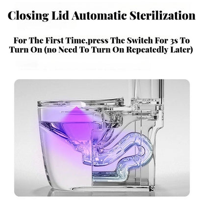 UV Toilet Disinfection Lamp, Smart Sterilizer for Home and Hotel, Ultraviolet Toilet Purifier for Sterile Bathrooms