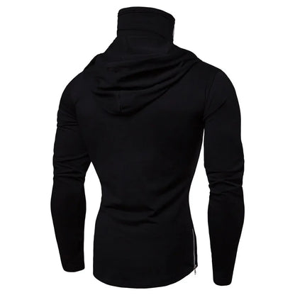 Ninja Mask Long Sleeved Hoodie Men Autumn Streetwear Large Open-forked Hip Hop Mens Sweatshirts Tops Gym Hooded Sudaderas Hombre