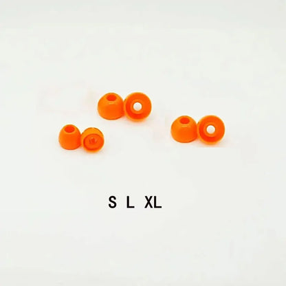 Penon Liqueur O Orange 4.5mm S/M/L/XL Silicone Eartips for HiFi Audiophile 4.0-6.5mm Nozzle Wired In-ear Earphone IEMs (3 Pairs)