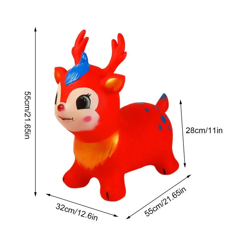 Animal Hopper Inflatable Ride On Horse Bouncer Kids Jumping Hopping Animal Toys For Outdoor Home Preschool Classroom Playroom