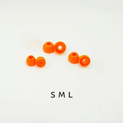 Penon Liqueur O Orange 4.5mm S/M/L/XL Silicone Eartips for HiFi Audiophile 4.0-6.5mm Nozzle Wired In-ear Earphone IEMs (3 Pairs)