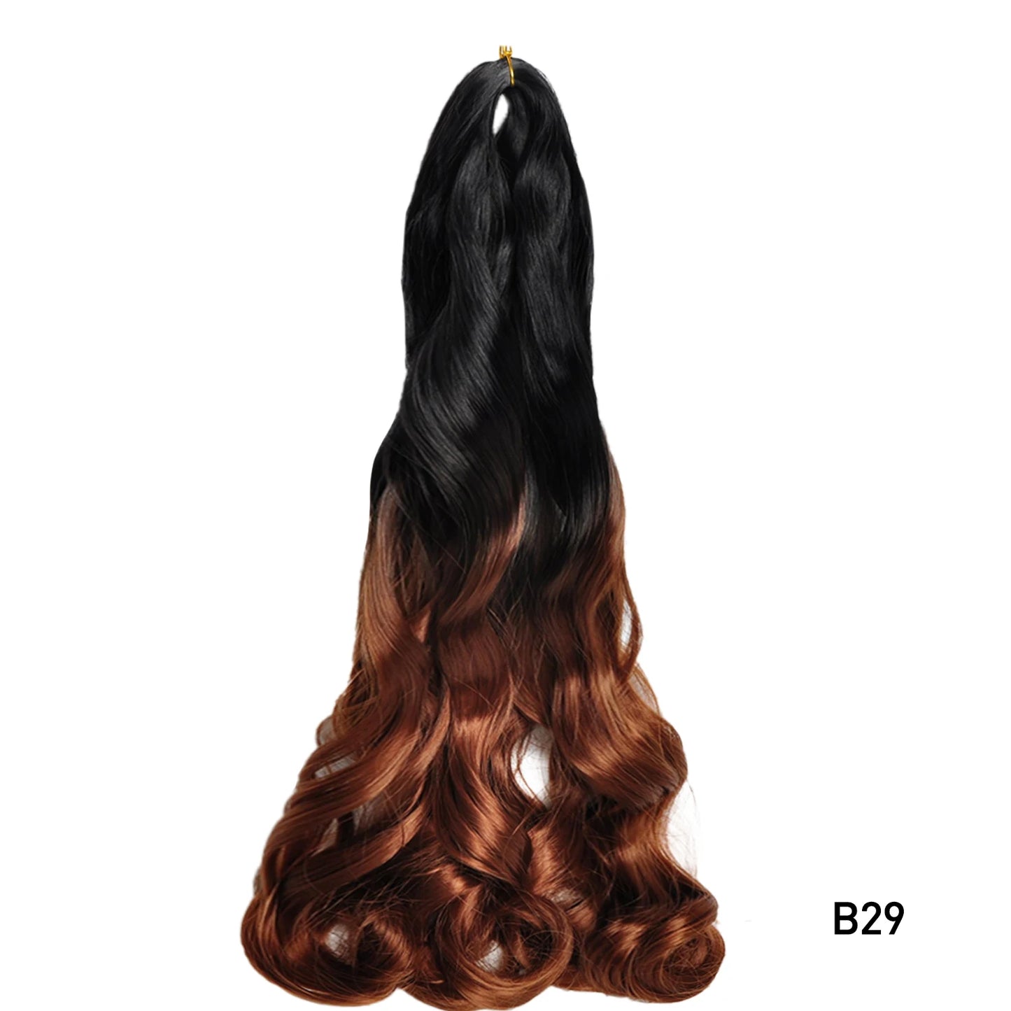 French Curls Braiding Hair Extensions Synthetic Hair Loose Wave Spiral Curl Braids High Temperature Ombre Pre Stretched Hair