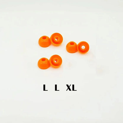 Penon Liqueur O Orange 4.5mm S/M/L/XL Silicone Eartips for HiFi Audiophile 4.0-6.5mm Nozzle Wired In-ear Earphone IEMs (3 Pairs)
