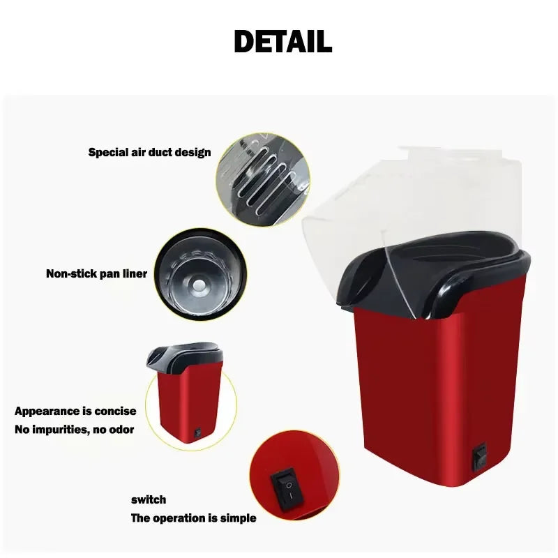 NEW Household electric popcorn machine mini electric heating corn popcorn machine fast heating high appearance quality 2025