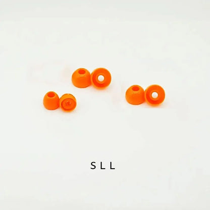 Penon Liqueur O Orange 4.5mm S/M/L/XL Silicone Eartips for HiFi Audiophile 4.0-6.5mm Nozzle Wired In-ear Earphone IEMs (3 Pairs)