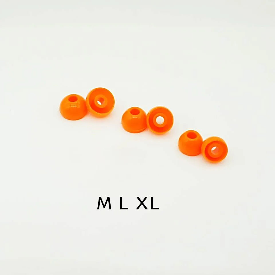 Penon Liqueur O Orange 4.5mm S/M/L/XL Silicone Eartips for HiFi Audiophile 4.0-6.5mm Nozzle Wired In-ear Earphone IEMs (3 Pairs)