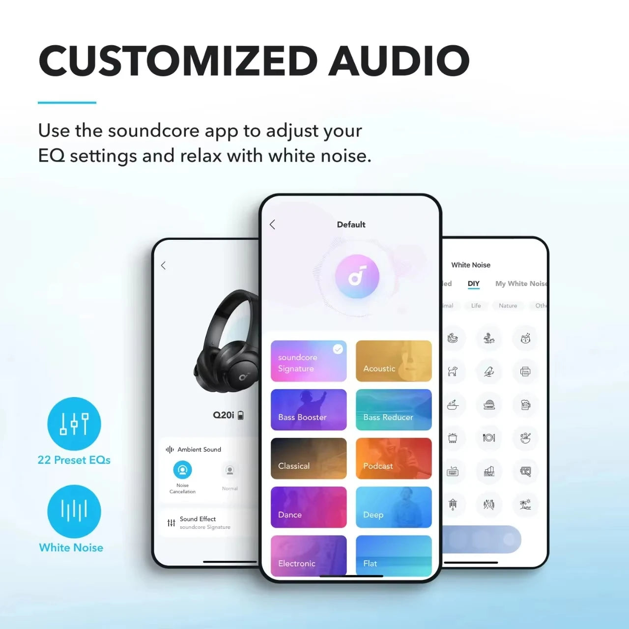 Anker Soundcore Life Q20i Wireless Bluetooth Headphones Active Noise Cancelling Headphone Long Endurance Wireless Headset Gift