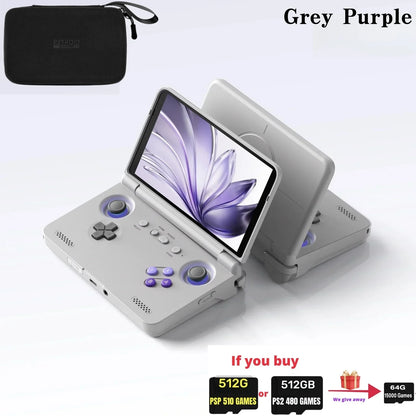 Retroid Pocket Flip 2 Retro Handheld Game Console Video Game Console 5.5Inch AMOLED Touch Screen SD865 8G+128G Android13 PSP PS2