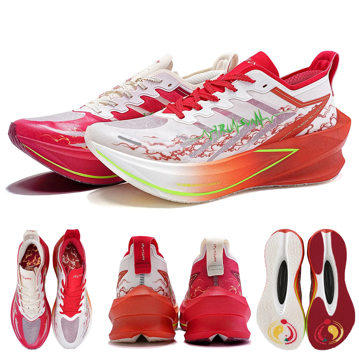 IRUNSVAN T800 Carbon Plate Sports Shoes Professional Marathon Racing Running Shoes for Man Cushioning Trainers Outdoor Athletic