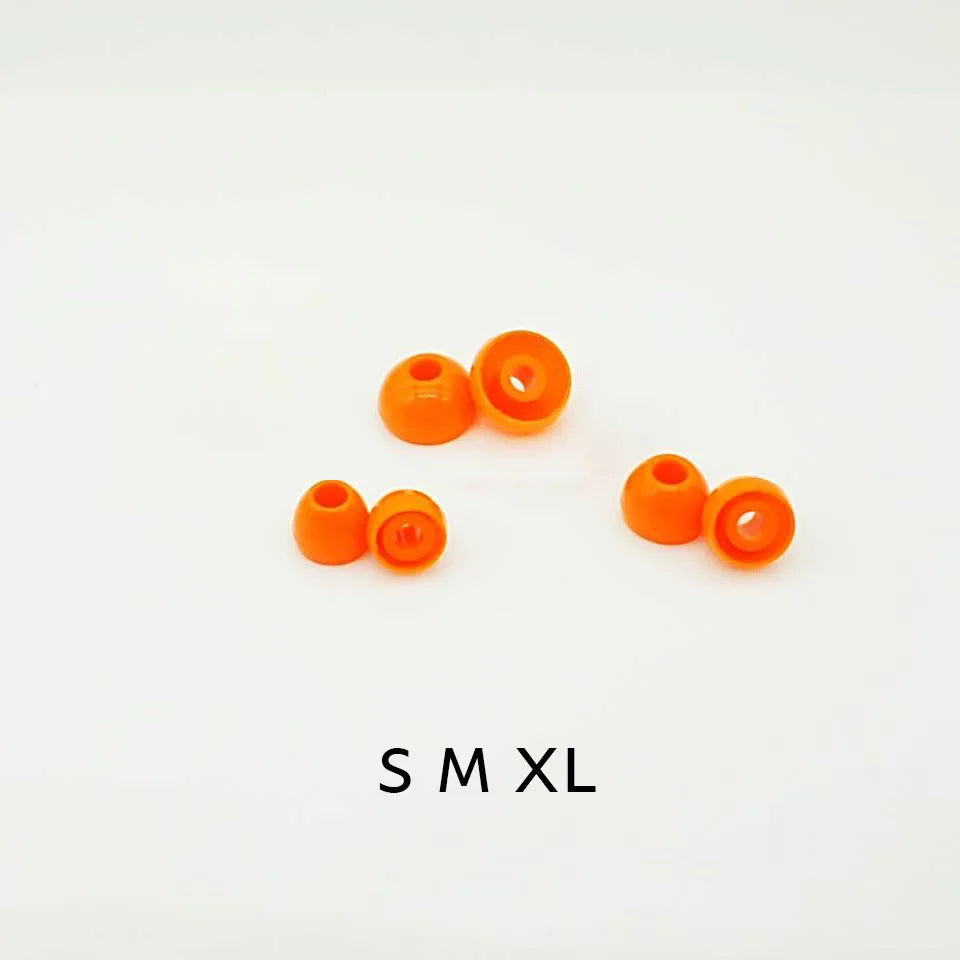 Penon Liqueur O Orange 4.5mm S/M/L/XL Silicone Eartips for HiFi Audiophile 4.0-6.5mm Nozzle Wired In-ear Earphone IEMs (3 Pairs)